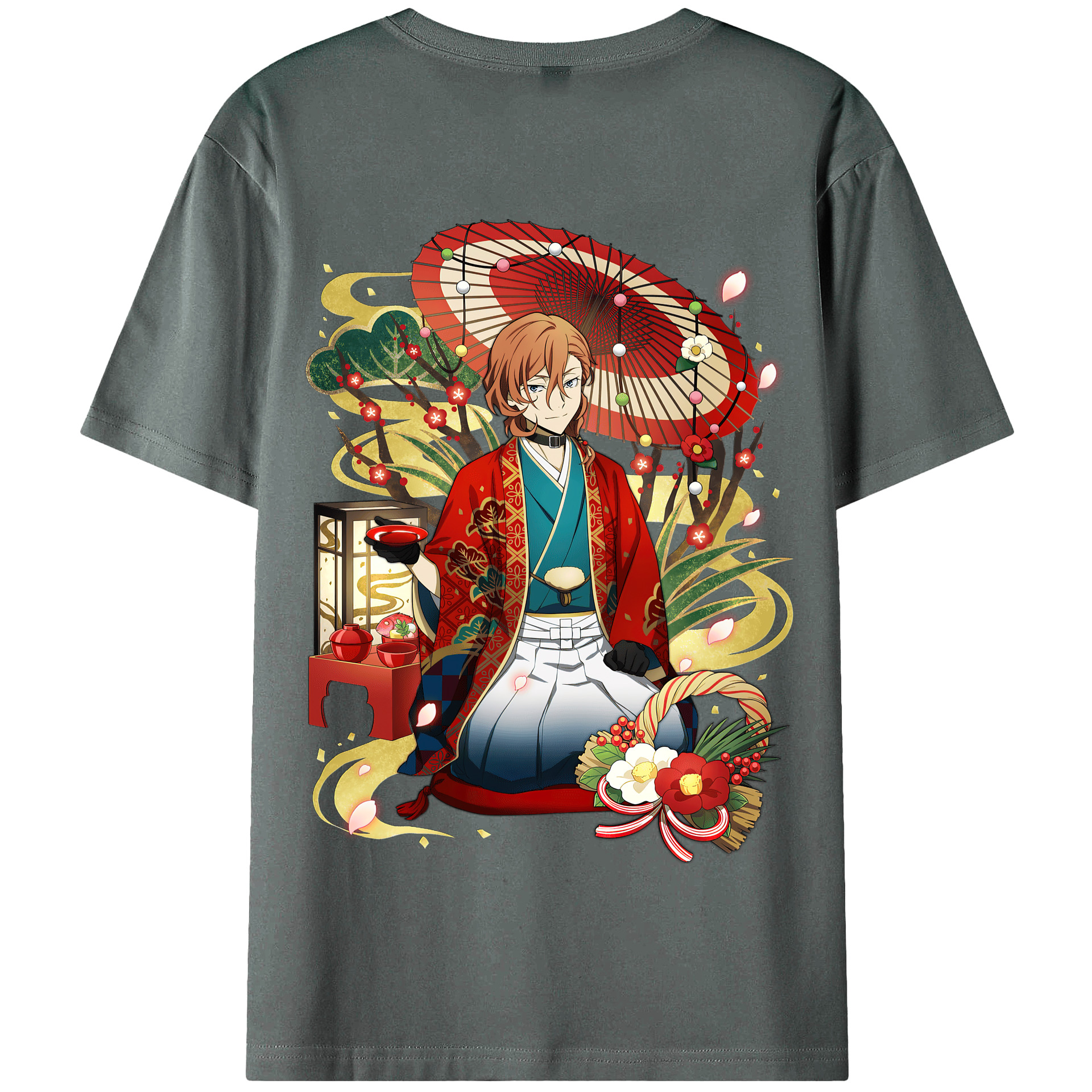 （画像用） 文豪ストレイドッグス Bungo Stray Dogs 綿100％半袖Tシャツ（背面プリント）